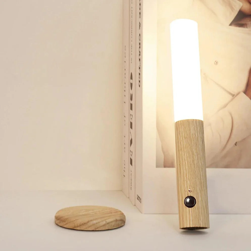 Lampino™ - Luminária de Madeira Sem Fio